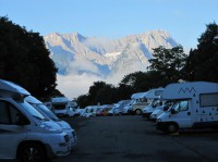 Super Ausblick am Stellplatz. Das gibt schönes Wetter auf der 1. Etappe.